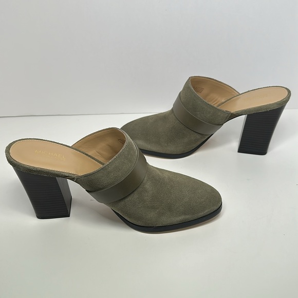 NIB Michael Kors Kara Mule Sz 9, Olive - Picture 7 of 12